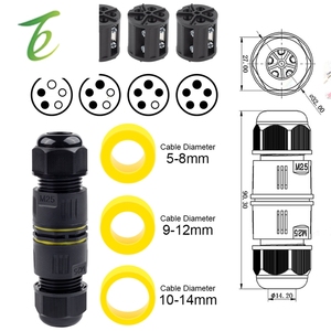 IP68 водонепроницаемый коннектор кабель M25 <span class=keywords><strong>2</strong></span>/<span class=keywords><strong>3</strong></span>/4/5 ядро наружный штекер прямой Быстрый толчок в клеммном блоке коннектор - Product Image 3