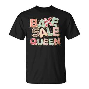 Camiseta Bake Sale Queen para madres de estudiantes, diseño gráfico divertido - Product Image 1