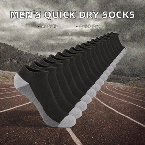 Chaussettes de sport respirantes à séchage rapide pour hommes, antidérapantes, coupe basse, absorbant la transpiration et anti-odeurs pour la course à pied - Product Image 2