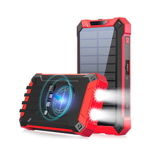 Зарядное устройство для сотового телефона на солнечной батарее большой емкости 20000-50000 мАч, Беспроводная зарядка, внешний аккумулятор на солнечной батарее с кабелями - Product Image 6