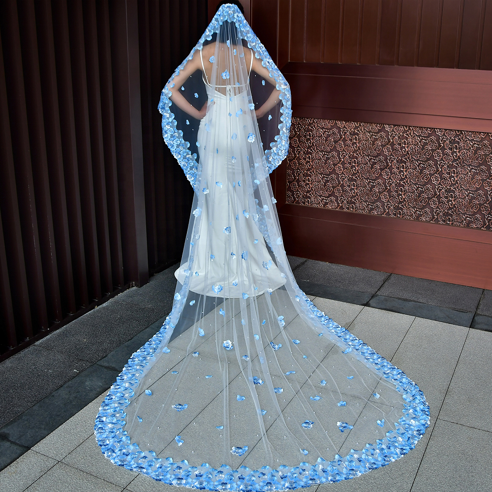 blue wedding dress with veil Elsa Veil : Ombre Ice blue Glittered Veil – Your Bridesmaid Anwesha