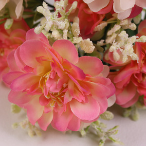 Fleurs Artificielles Hibiscus et Pivoine à 7 Têtes en Soie pour Décoration de Salon, Table Basse et Arrière-plan de Mariage - Product Image 4