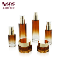 Bouteilles à pompe en verre pour lotion 30ML 50ML 100ML 120ML, couleur dégradée, emballage de produits de soin de la peau