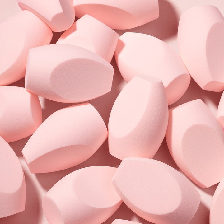 Высококачественная розовая латексная губка для макияжа, подарочный набор, косметический Блендер с подставкой