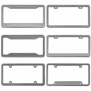 CA8-C Ons Standaard Bulk 31X16 Cm Custom Logo Metalen Roestvrijstalen Plaatafdekking Auto Kentekenplaten Frames