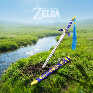 Épée Maîtresse de 23 cm en Métal Non Affûtée de la Légende de <span class=keywords><strong>Zelda</strong></span> Skyward Sword, Décoration de Bureau Faite par les Fans, Objet de Collection en Métal - Product Image 1