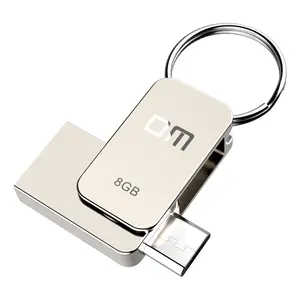 DM manufacture otg mini metal stick with custom logo 8g usb flash drive PD020