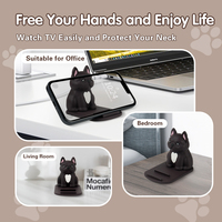 Venta caliente Cool Boy Phone Stand Animal Cute Black Dog France Bulldog Cell Phone Holder