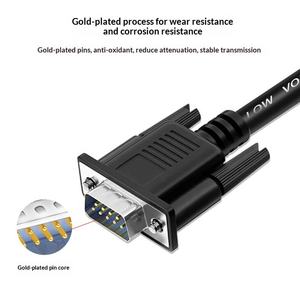 Câble de données industriel DB9 à port série 232, à tête unique, 9 conducteurs, connexion sans soudure, mâle-femelle, double blindage - Product Image 4