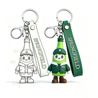 Cadeau promotionnel personnalisé, logo 3D en PVC, écologique, durable, en acier inoxydable, design animal, technique de formage libre, porte-clés imprimé UV