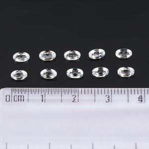 Piedra preciosa de topacio blanco natural Yashee, corte ovalado de 5x3 mm para la fabricación de joyas, piedras preciosas sueltas - Product Image 2