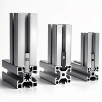 Profilé en aluminium extrudé à fente en T 6063 avec revêtement en poudre, perçage et taraudage CNC, services de découpe et de soudage sur mesure