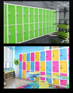 خزانة ملابس فولاذية متعددة الألوان متغيرة الأبواب لغرفة الملابس والحمام والمدرسة وصالة الغسيل - Product Image 6