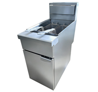 Friteuse à gaz GPL en acier inoxydable certifiée Hongxin GH-3G, 30L, à trois tubes et un seul cylindre, pour restaurant