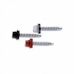 Sekrup Baja Galvanis Kepala Hex Warna-warni, Sekrup Autoperfurantes, Sekrup Atap Stainless Steel dengan Karet - Product Image 4
