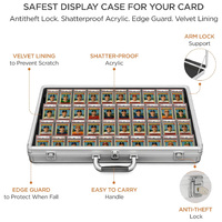 Présentoir de table pour bijoux Cartes à collectionner TCG Pokemoned Vitrine pour cartes de sport Vitrine d'exposition commerciale