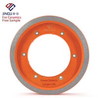 Disque de meulage diamanté humide breveté Jingu Brand 10 pouces S60-475b4, roue de carrealement céramique haute dureté, personnalisable OEM 32mm pour