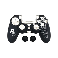 Coque de protection en silicone pour manette PS4, résistante aux rayures, avec protection pour les joysticks, compatible avec la manette PS4