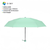 Parapluie pliable compact personnalisé OEM, léger, portable, résistant au vent, pour cadeaux d'affaires, commandes en gros