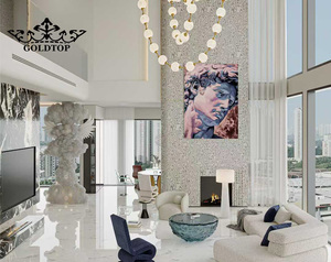 Mármol Blanco Goldtop Grand, Losas de Piedra Natural Impermeables y Pulimentadas, Encimeras, Cubiertas para Baños, Baldosas para Pisos, Mesas de Comedor, Hoteles - Product Image 4