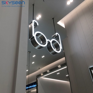 Skyseen Tùy Chỉnh Thiết Kế 3D Kính Hình LED Đăng Hai Mặt Sáng Treo Đồ Họa Cho Trong Nhà Mall Kính Cửa Hàng - Product Image 6