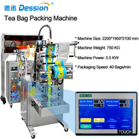 Machine d'emballage de fabrication automatique de sachet de thé à tremper Machine d'emballage de sachet de thé à base de plantes pyramidales en nylon triangulaire