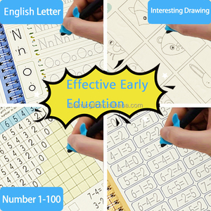 Trẻ Mới Biết Đi Mầm Non Đầu Thời Thơ Ấu Giáo Dục Truy Tìm ABC Sách Rãnh Tái Sử Dụng Ma Thuật Thực Hành Copybook Kit Cho Trẻ Em - Product Image 4