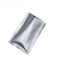 Sachet en aluminium pur argenté imprimé avec logo personnalisé, scellé sur 3 côtés, jetable, thermoscellable, haute barrière, résistant à l'humidité, laminé