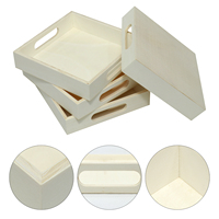 Plateau décoratif en bois avec poignées pour le petit-déjeuner au lit, les aliments et les boissons, plateau de service pour table basse et ottoman