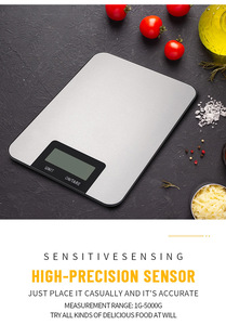 เครื่องชั่งอาหารดิจิตอลแบบ LCD ขายดี พร้อมแท่นสแตนเลส รองรับน้ำหนักได้ 5 กก. - Product Image 2