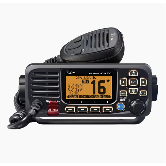 IC-M330G IPX7 Waterproof Car & Marine for Radio 25W Submersible Mobile for Radio with 25km Talk Range VHF for Radio