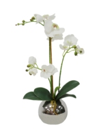 Fleur d'orchidée artificielle gracieuse faite à la main de haute qualité Faux en pot élégant pour les arrangements de graduation à la maison pour la décoration de table