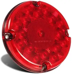 工場卸売7インチラウンドLedトレーラーテールライト赤17 LED内部反射レンズ付き水中トラックトレーラーバス車ランプ