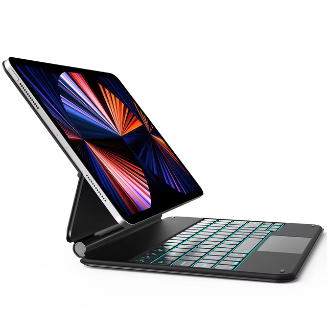 Magnetic Magic Keyboard Case for iPad Pro 11/13 M4 Air 11/13 M2 2024 Wireless Bluetooth Keyboard with Trackpad & Floating Stand