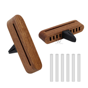Diffuseur de parfum pour voiture avec clip en bois, ensemble de bâtonnets aromatiques réutilisables, kit de parfum pour voiture avec recharges interchangeables pour SUV et berline - Product Image 6