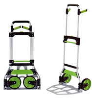Chariot à plateforme pliable en aluminium à 2 roues pour l'entreposage et la logistique en entrepôt