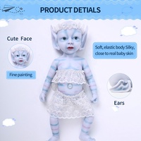 15 pouces réaliste elfe nouveau-né bébé Avatar fille Silicone souple spécial cadeau de noël pour les enfants