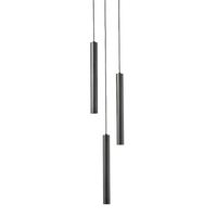 Luminaire suspendu moderne en tube cylindrique doré à 3 têtes pour chambre à coucher, salon, îlot de cuisine, salle à manger, bar, décoration