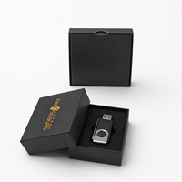 Boîte en papier personnalisée pour câble USB avec insert en EVA, boîte d'emballage pour stockage USB, boîte pour électronique grand public avec logo en relief