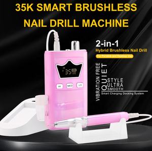 Torno de Uñas Eléctrico Profesional Inalámbrico 35000RPM Portátil de Escritorio con Cepillo de Carbón Cristal Recargable y Silencioso - Product Image 2