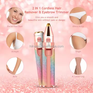 Recortador de cejas recargable ceja labios cuerpo depilación Facial eléctrico portátil 2 en 1 afeitadora facial para mujeres - Product Image 6