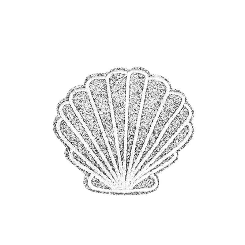 Китайская оптовая продажа, нашивки с блестками, серая ракушка с узором из морских ракушек, аксессуары для рубашек, нашивки с вышивкой