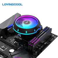 Refroidisseur de processeur LOVINGCOOL LC-65 RGB avec roulement hydraulique, ventilateur silencieux, refroidisseur d'air arc-en-ciel pour Intel LGA 115X 1200 1700 AMD AM4 AM5