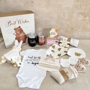 Ensemble cadeau de vêtements <span class=keywords><strong>pour</strong></span> bébé nouveau-né comprenant un bavoir triangulaire, des chaussettes, une serviette de bain, une couverture confortable - en coton - Product Image 2