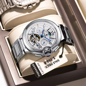 Đồng hồ cơ tự động Poedagar 1413 Luxury Hollow Tourbillon cao cấp, chống nước, dạ quang, thép không gỉ dành cho nam - Product Image 6