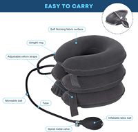 HKJD Oreiller de civière cervicale gonflable Coussin de soutien cervical réglable à 3 couches pour la relaxation du cou et des épaules