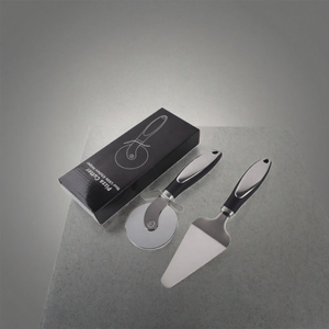 Ensemble de coupe-pizza et spatule jetables en acier inoxydable de haute qualité avec manche en plastique, compatibles lave-vaisselle - Product Image 2