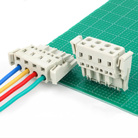 Connecteur de bornier à ressort sans vis MCS-7.5mm pour PCB, 2P-12P, broches droites/à angle droit, blanc, ensemble complet