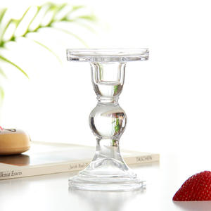 Candelabro de vela de candelabro romántico, candelabro de vela de candelabro de cristal de tamaño opcional, decoración moderna - Product Image 4