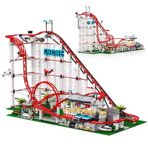 Set de Construcción de Montaña Rusa Mould <span class=keywords><strong>King</strong></span> 11014s Park <span class=keywords><strong>Land</strong></span>, 3662 Piezas, Modelo de Construcción de Pista de Feria, Juguete Educativo, Regalo - Product Image 1